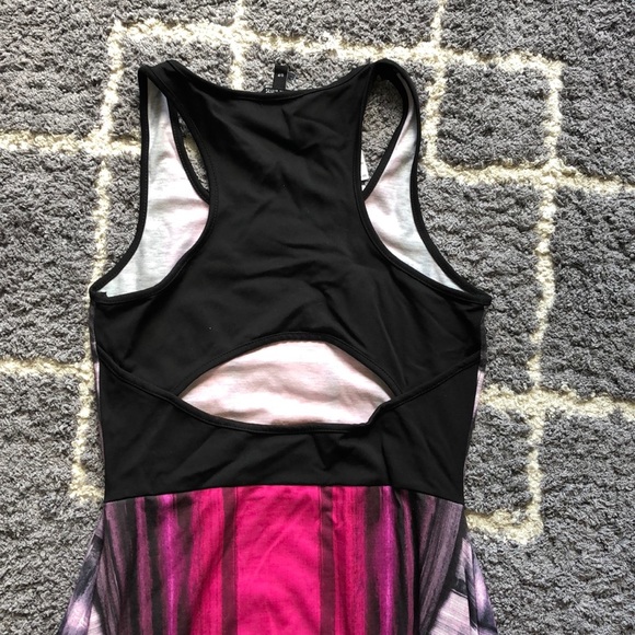 Pink & black sleeveless summer dress - Picture 3 of 4